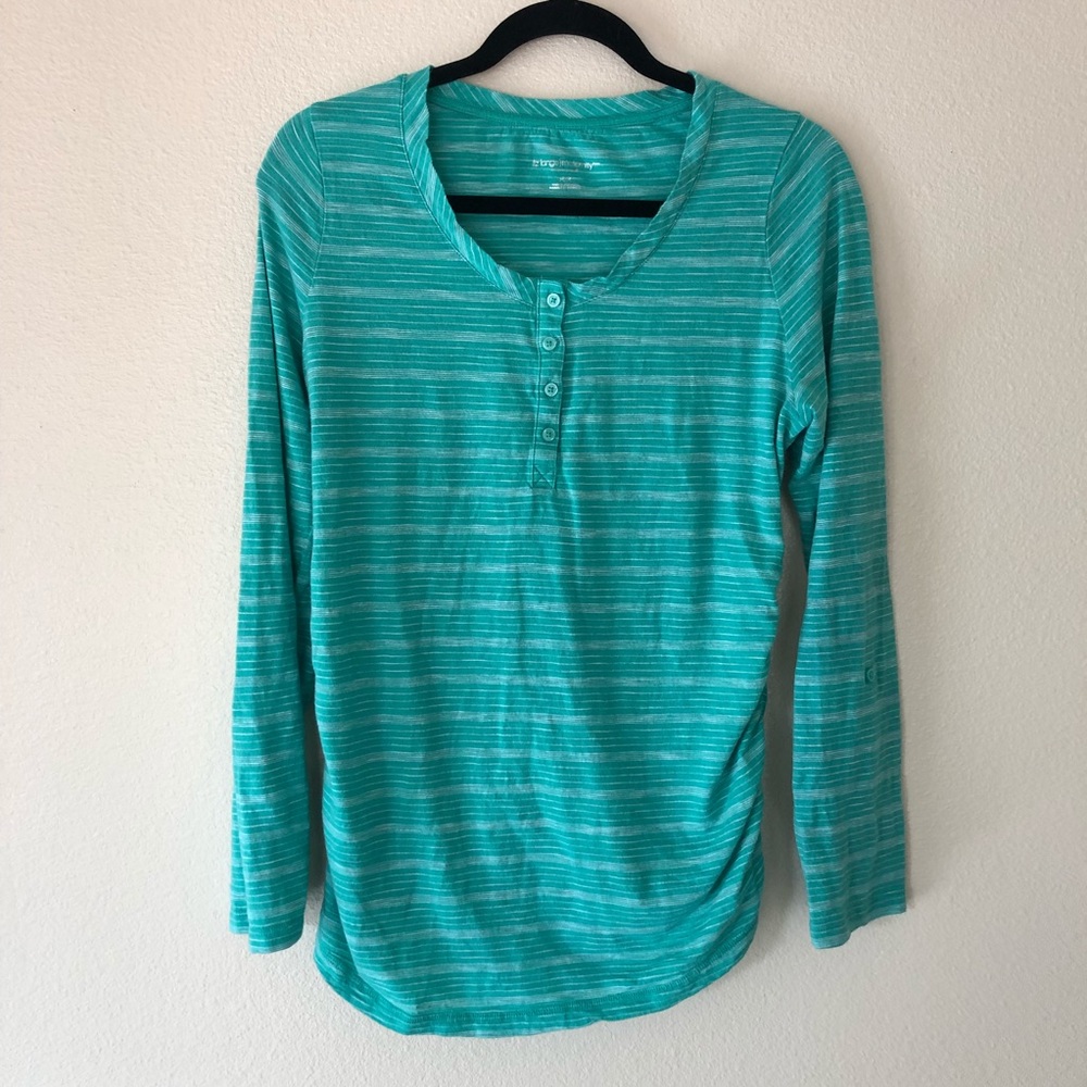 Striped Maternity Blouse Size Medium